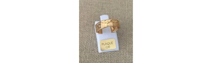 Bague Alliance Martelée Plaqué or 18 CARATS 750 Millièmes Tailles au CHOIX