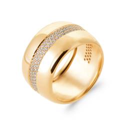 Bague Empierrée Zirconium Plaqué or 18 CARATS 750/1000 5 Microns