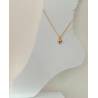Chaîne Cheville gourmette + petit cœur pendant Plaqué or 18 Carats