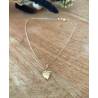Chaîne Cheville gourmette + petit cœur pendant Plaqué or 18 Carats