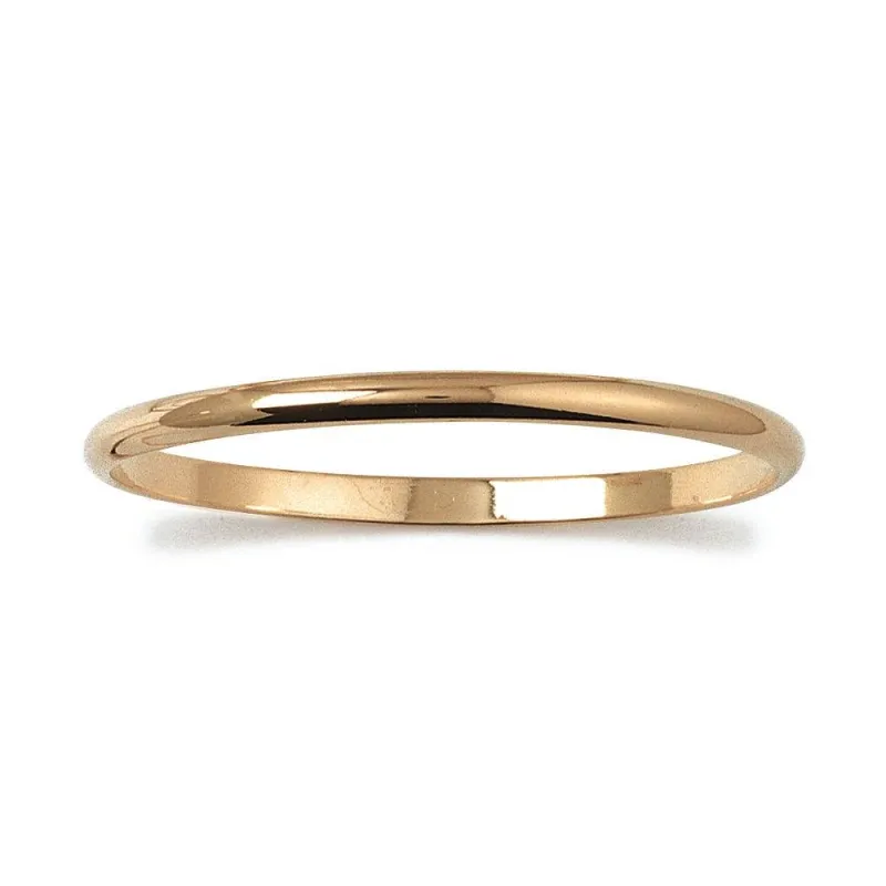 Bracelet Demi-jonc Lisse Plaqué Or 18K - 62-66 Mm - 5 Mm D'épaisseur - Dolly-Bijoux - Neuf Avec étiquettes