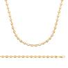 Chaîne 55CM x 6MM Maille Grain De Café Plaqué or 18 CARATS Bijoux
