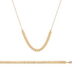 Bracelet Feuilles de Laurier En Plaqué or 18 carats 750/1000