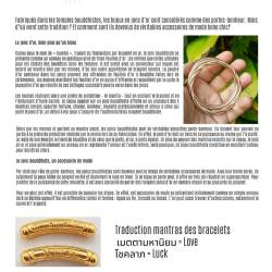 Bracelet jonc tressé bouddhiste véritable couleur argenté