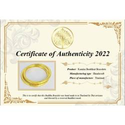 Bracelet jonc tressé bouddhiste véritable couleur argenté