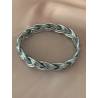 Bracelet jonc tressé bouddhiste véritable couleur argenté