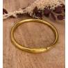 Bracelet jonc lisse bouddhiste véritable 5MM X 6,2CM couleur or dorée