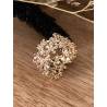 Bague Taille 50 Symbole "Fleurs" En Plaqué Or 18 Carats 750/000