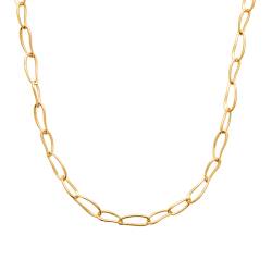 Collier Maillons Entrelacés Ovales En Plaqué Or 18 Carats 750/000