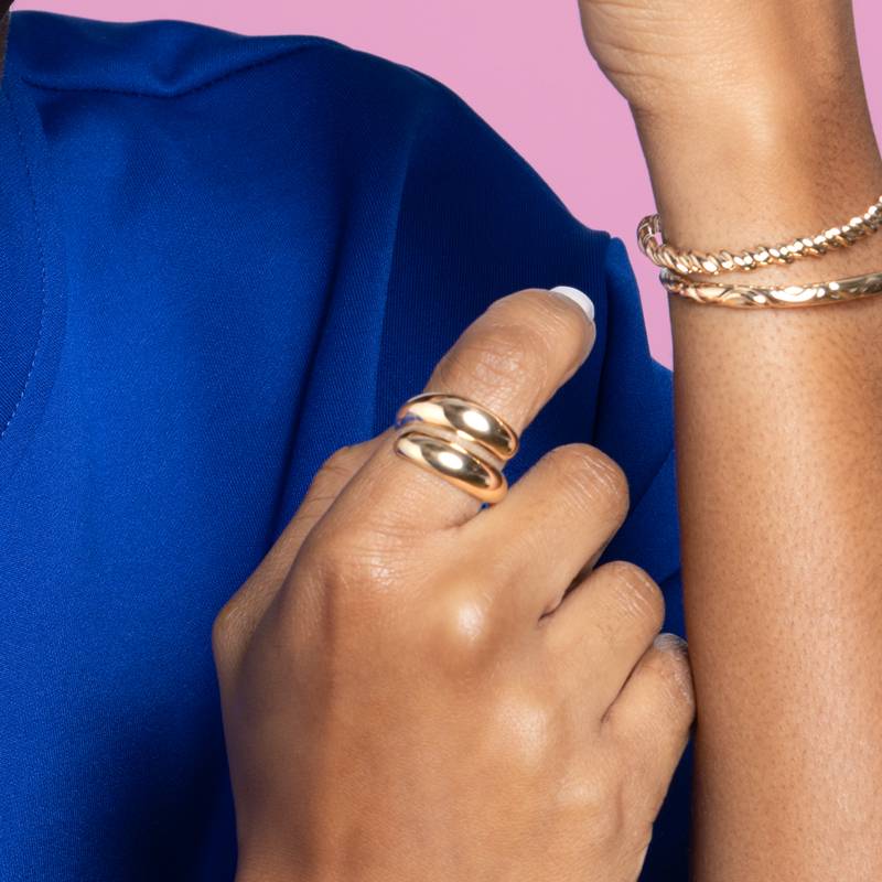 Bague Goutte D'eau En Plaqué Or 18 carats 750/1000 T50 à T60