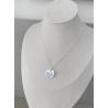 Collier chaîne avec pendentif cœur lisse massif En Argent 925/1000 Poinçonné