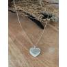 Collier chaîne avec pendentif cœur lisse massif En Argent 925/1000 Poinçonné