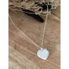 Collier chaîne avec pendentif cœur lisse massif En Argent 925/1000 Poinçonné