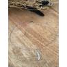 Chaîne Cheville Plume Pendante Argent Massif 925/000 Rhodié