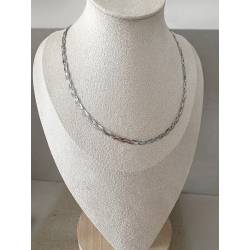 Collier Ras De Cou Tressé En Argent Massif 925/000 Rhodié