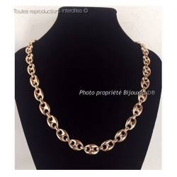 Chaîne 50CM X 1CM Grain De Café Extra Large En Plaqué or