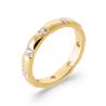 Bague Alliance Sertie 10 Cristaux Zirconium Plaqué Or 18 CARATS Tailles 52 à 68
