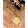 Collier Sautoir Chaîne 80cm avec pièce Romaine en argent 925/000 doré Vermeil