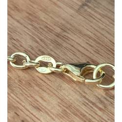 Collier Sautoir Chaîne 80cm avec pièce Romaine en argent 925/000 doré Vermeil