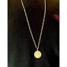 Collier Sautoir Chaîne 80cm avec pièce Romaine en argent 925/000 doré Vermeil