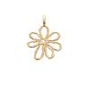 Collier Chaîne maille forçat + Pendentif Fleur En Plaqué Or 18 Carats 750/000