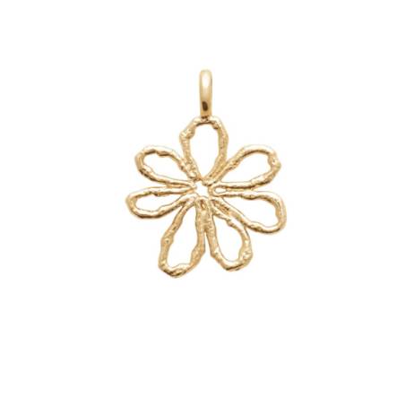 Pendentif Fleur En Plaqué Or 18 Carats 750/000
