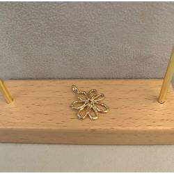 Pendentif Fleur En Plaqué Or 18 Carats 750/000