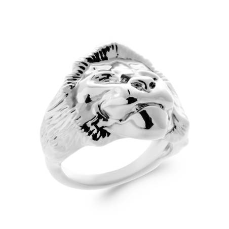 Chevalière Homme Symbole LION En Argent Massif 925/000 Tailles 58 à 68