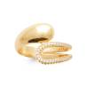 Bague Goutte D'eau Empierrée Zirconium Plaqué Or 18 carats 750/1000 T50 à T60