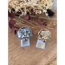 Chevalière Homme Symbole LION En Plaqué or 18 CARATS 750/1000 T58 à 68