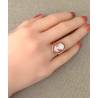Bague Camée rouge cornaline armature lisse en plaqué or 18 carats 750/000