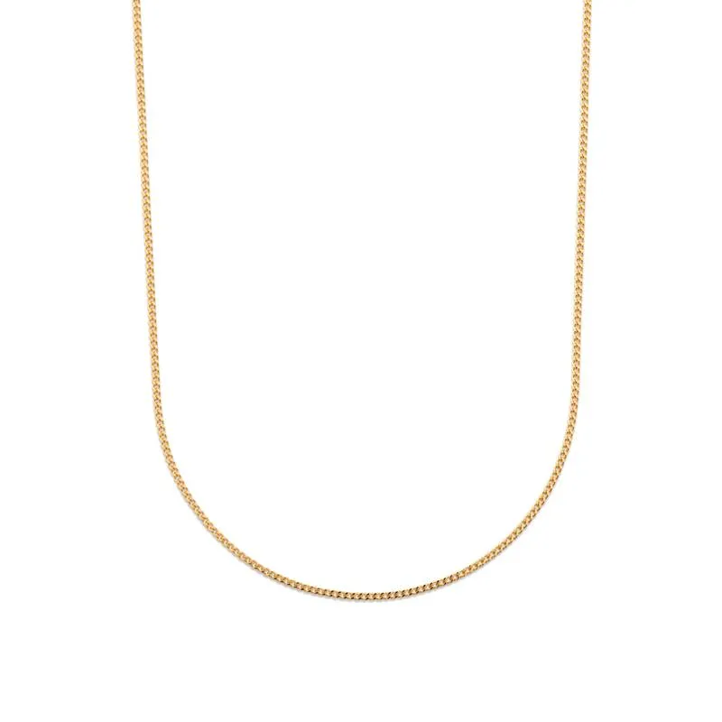 Chaîne Maille Gourmette Plaqué Or 18 Carats 40 Cm X 2 Mm - Bijouxia Neuf étiqueté