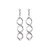 Boucles D'oreilles Pendantes Spirales En Argent Massif 925/1000