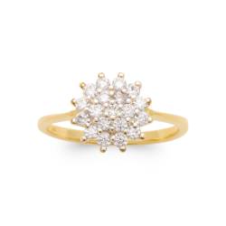 Bague Princesse Marquise ZIRCONIUM Plaqué or 18 CARATS 750/1000 Tailles 50 à 64