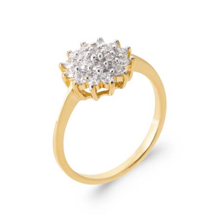 Bague Princesse Marquise ZIRCONIUM Plaqué or 18 CARATS 750/1000 Tailles 50 à 64