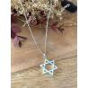 Collier Chaîne au Choix + Pendentif Étoile de David Argent 925/000 45cm ou 50cm