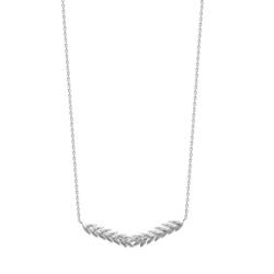 Collier Feuilles de Laurier Argent Massif 925/000 Rhodié