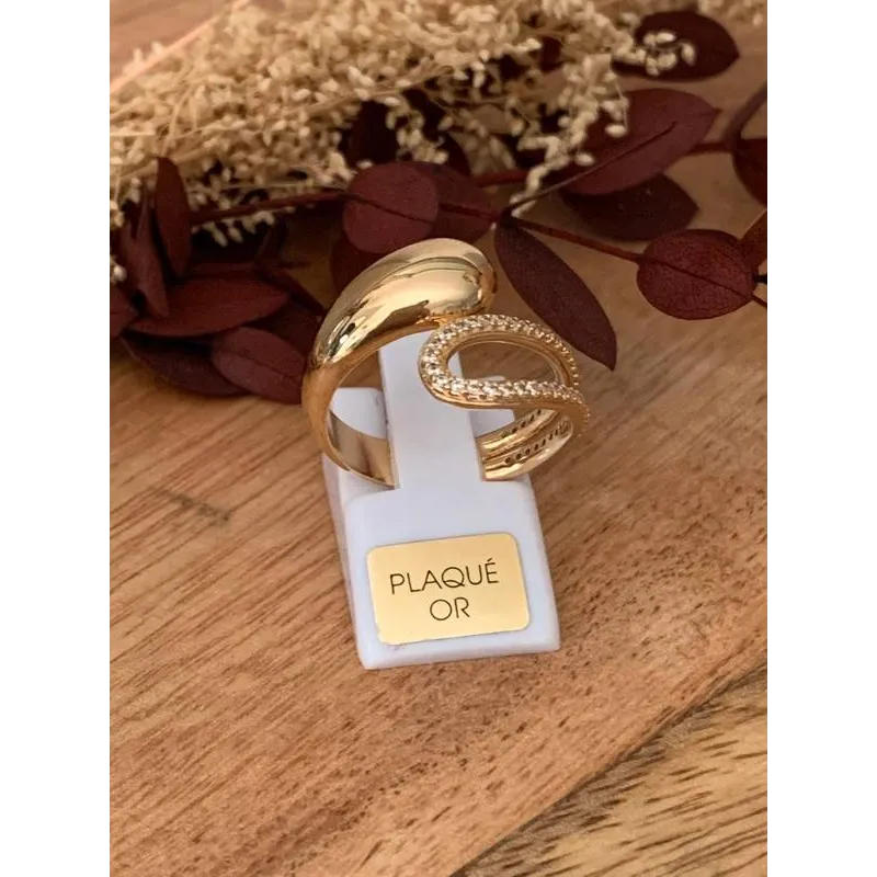 Bague Large Réglable Goutte D’eau – En Acier Inoxydable Et émail – Pour Femme