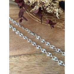 Chaîne Grain de Café 6MM Argent Massif 925/1000 Longueurs CHOIX MIXTE