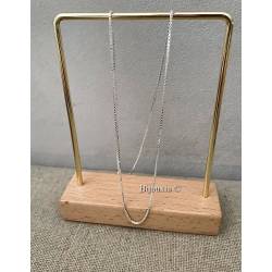 Chaîne Fine 40cm X 1mm Maille Vénitienne Argent Massif 925