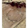 Bracelet Maillons Ciselés En forme de Soleil 19CM Plaqué or 18 CARATS 750/000