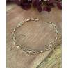 Bracelet Maillons Ciselés En forme de Soleil 19CM Plaqué or 18 CARATS 750/000