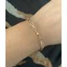 Bracelet Maillons Ciselés En forme de Soleil 19CM Plaqué or 18 CARATS 750/000