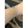 Bracelet Maillons Ciselés En forme de Soleil 19CM Plaqué or 18 CARATS 750/000