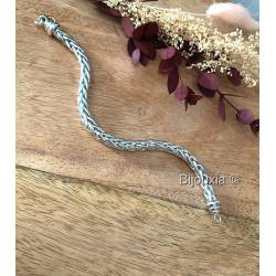 Bracelet Maille Palmier 19CM En Argent Massif 925/1000