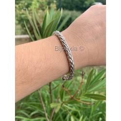 Bracelet Maille Palmier 19CM En Argent Massif 925/1000