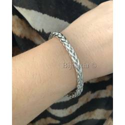 Bracelet Maille Palmier 19CM En Argent Massif 925/1000