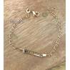 Bracelet Identité Personnalisable Maille Figaro pour enfant Plaqué or 18 Carats