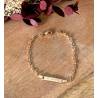 Bracelet Identité Personnalisable Maille Figaro pour enfant Plaqué or 18 Carats