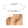 Bracelet Trois Maillons Grains de Café En Argent Massif 925/1000 Rhodié